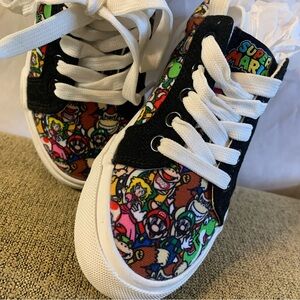 TM & 2023 Nintendo Super Mario Colorful Canvas Skater Style Little Kid size 13
